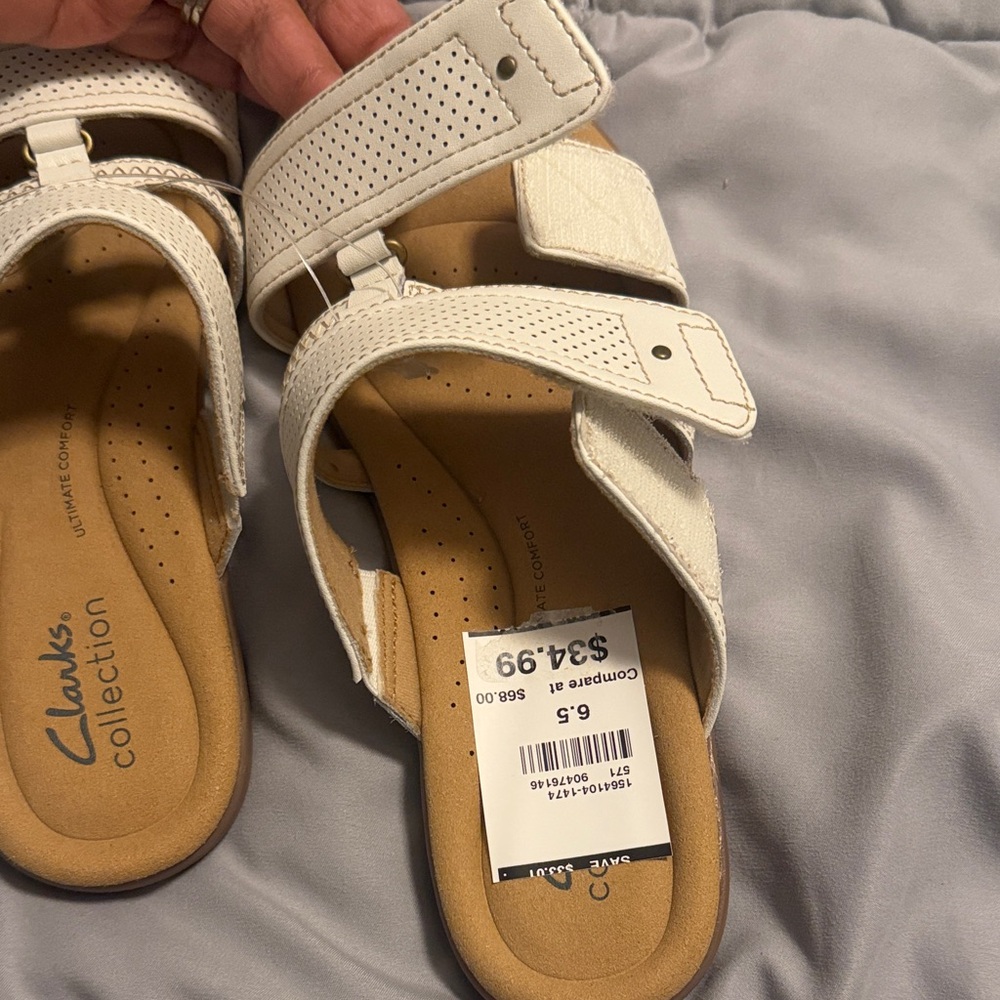 NWT Clarks Women's Cream summer Sandals size 6 available - Picture 6 of 6